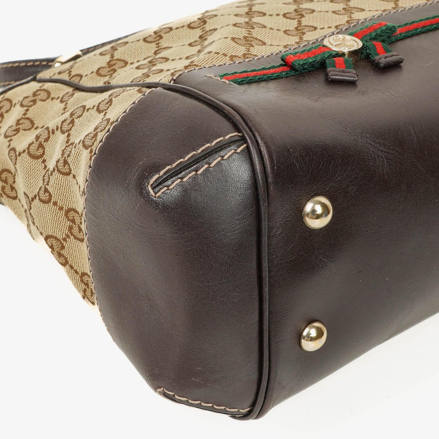 Gucci Mayfair Bow Beige GG Canvas Top Handle Bag