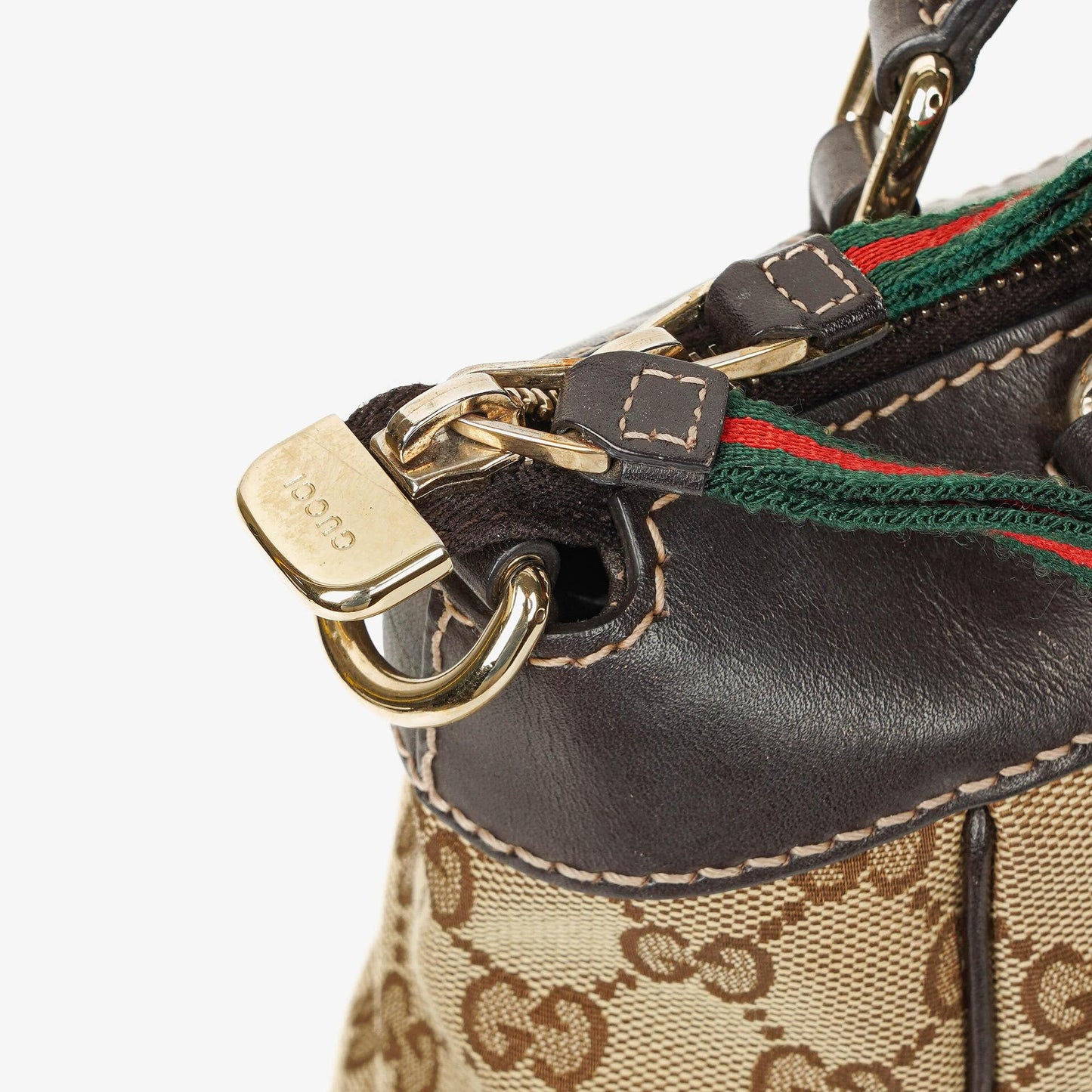 Gucci Mayfair Bow Beige GG Canvas Top Handle Bag