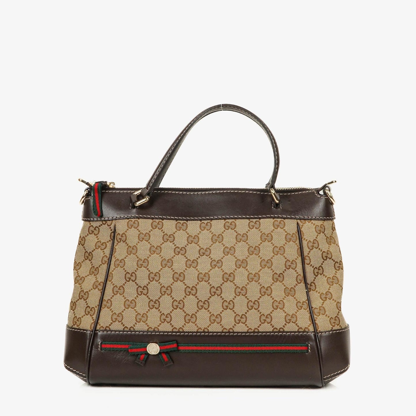 Gucci Mayfair Convertible Tote GG Canvas Brown