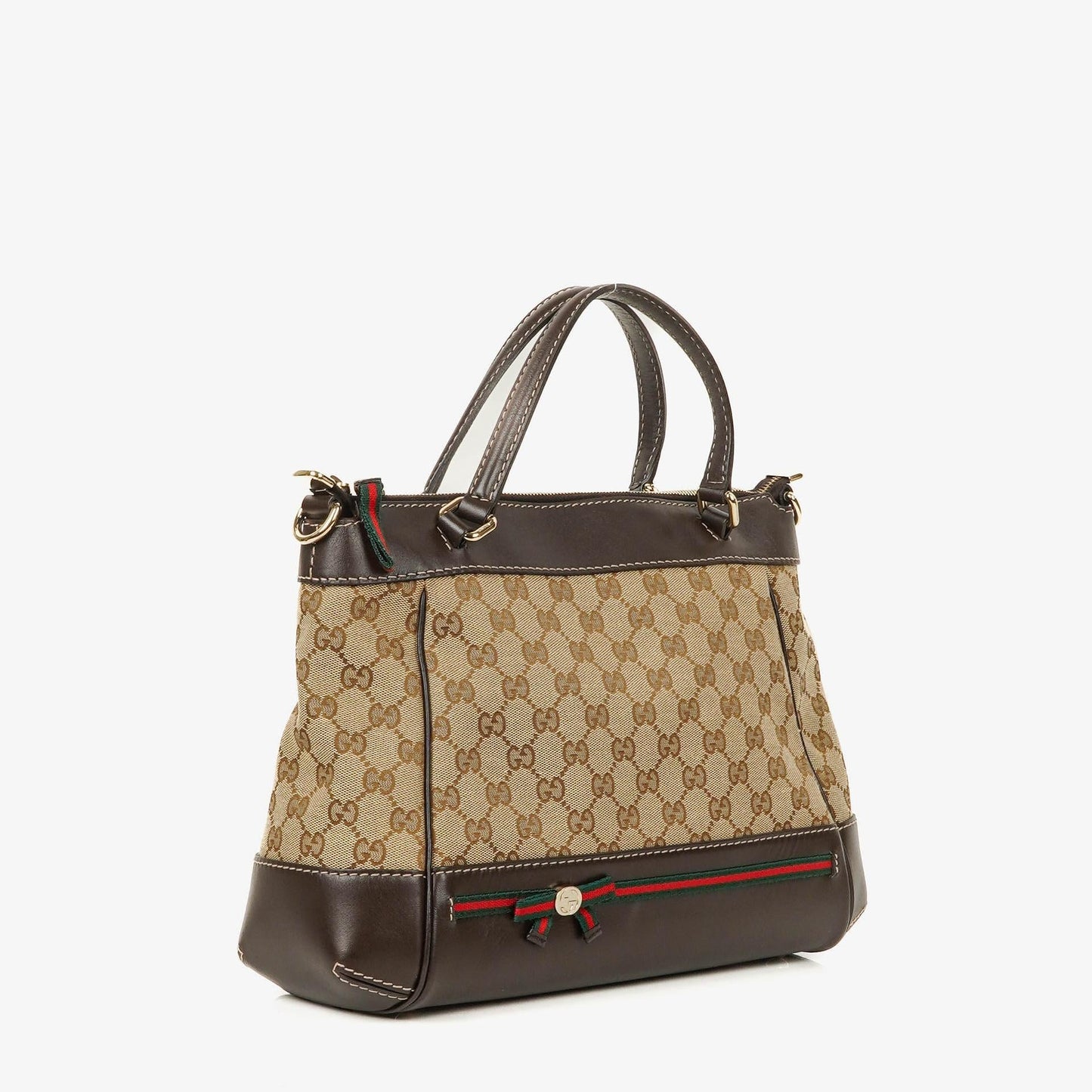 Gucci Mayfair Convertible Tote GG Canvas Brown