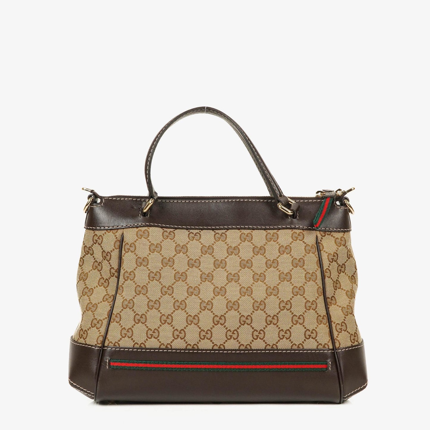 Gucci Mayfair Convertible Tote GG Canvas Brown