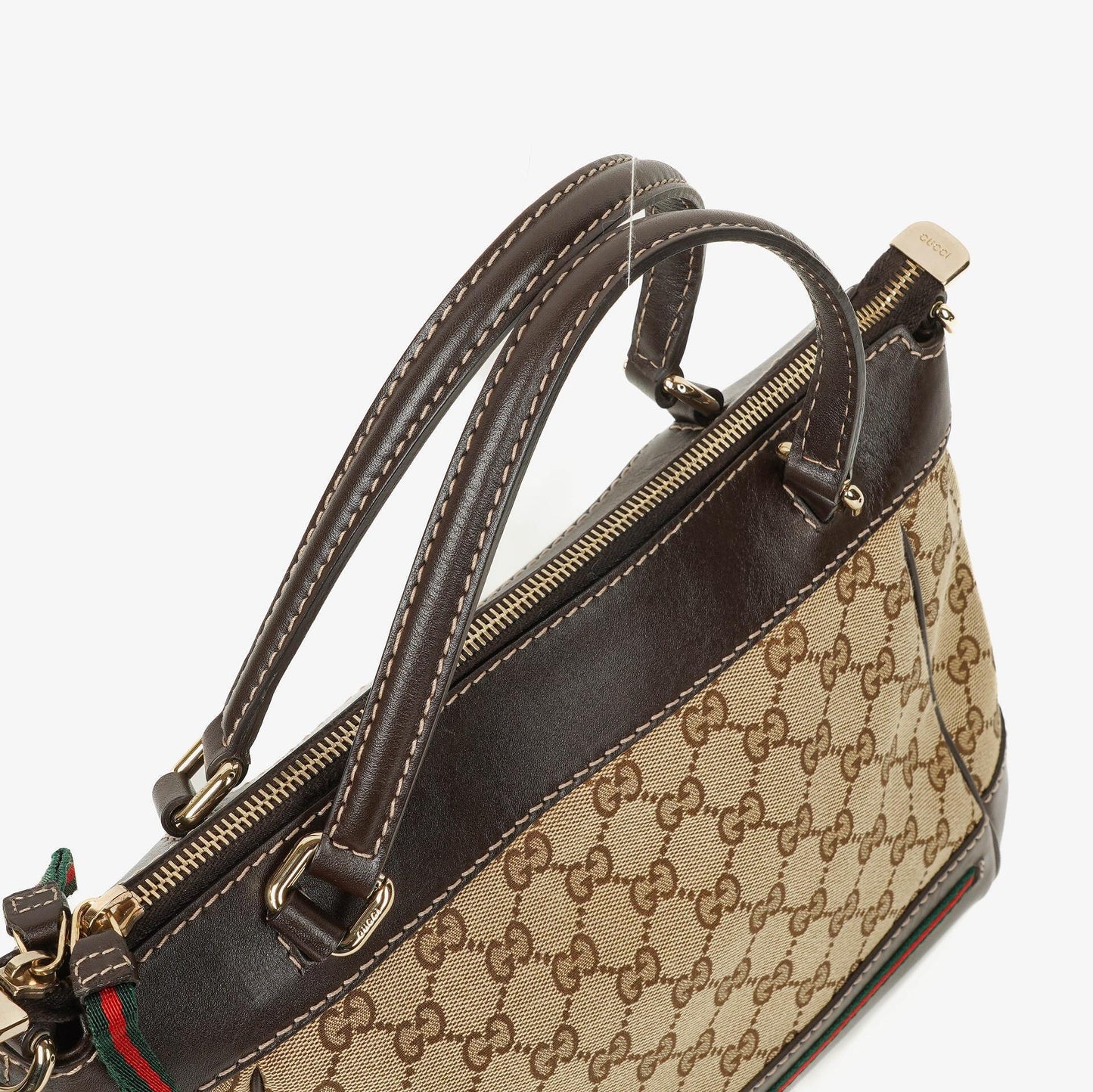 Gucci Mayfair Convertible Tote GG Canvas Brown