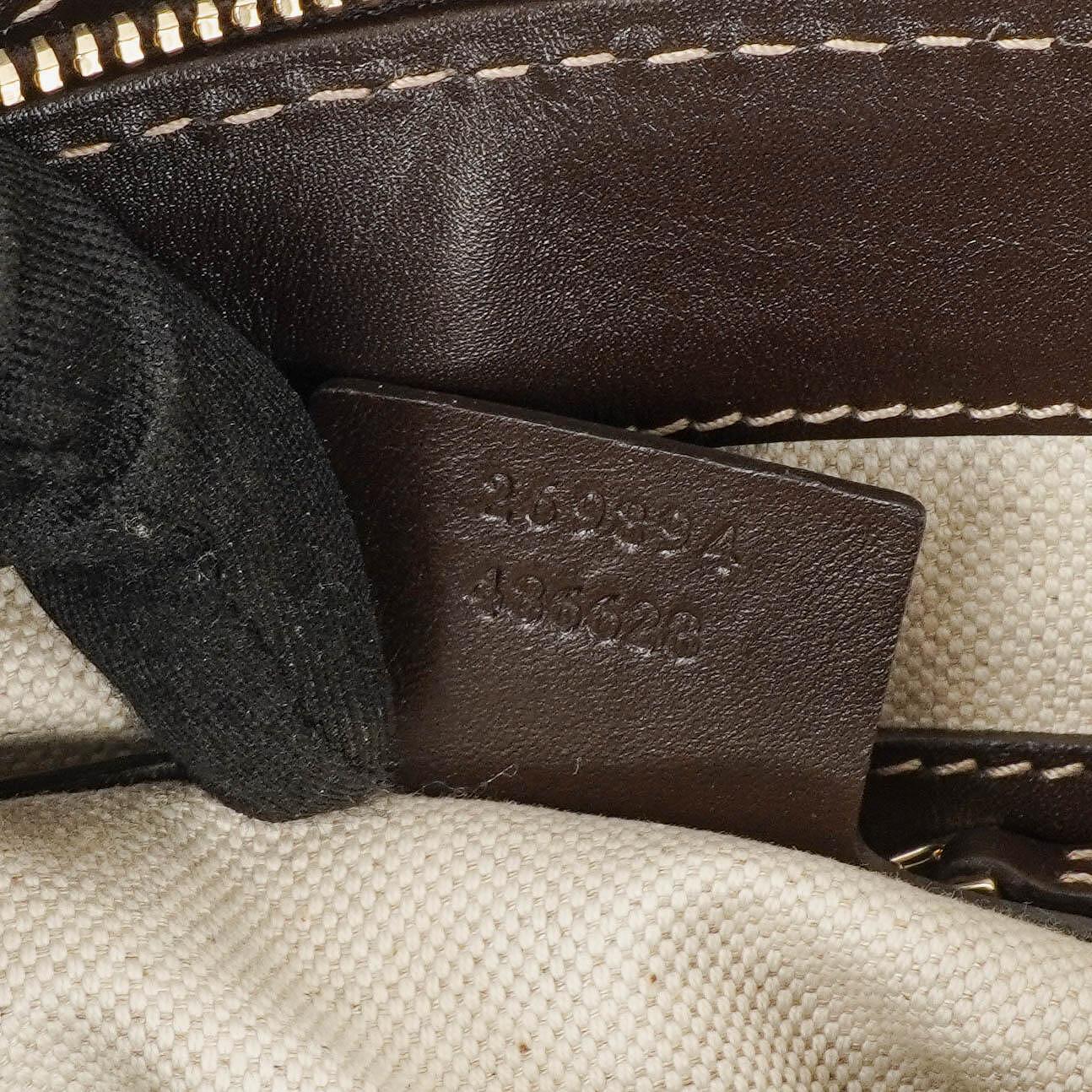 Gucci Mayfair Convertible Tote GG Canvas Brown