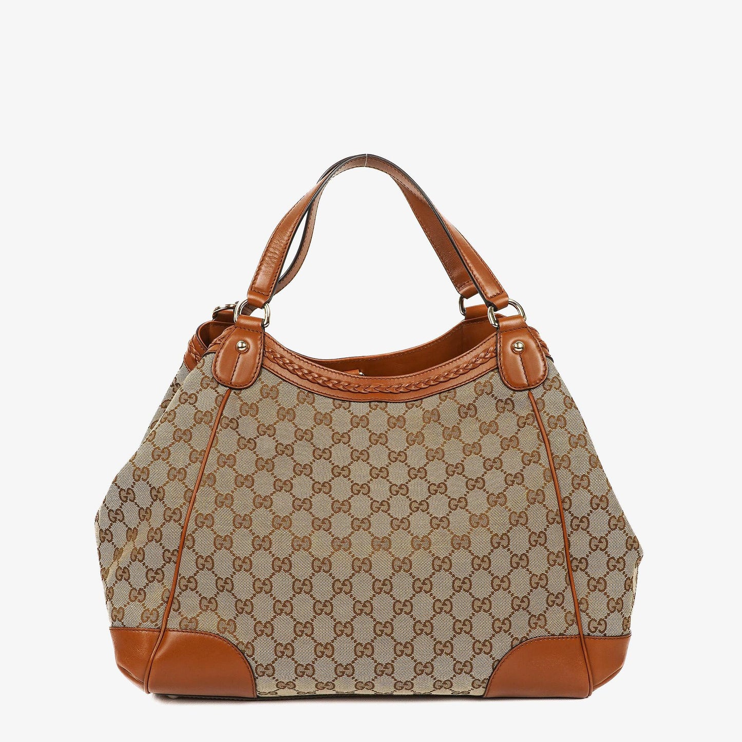 Gucci Medium Brick Lane Brown Monogram Tote Bag