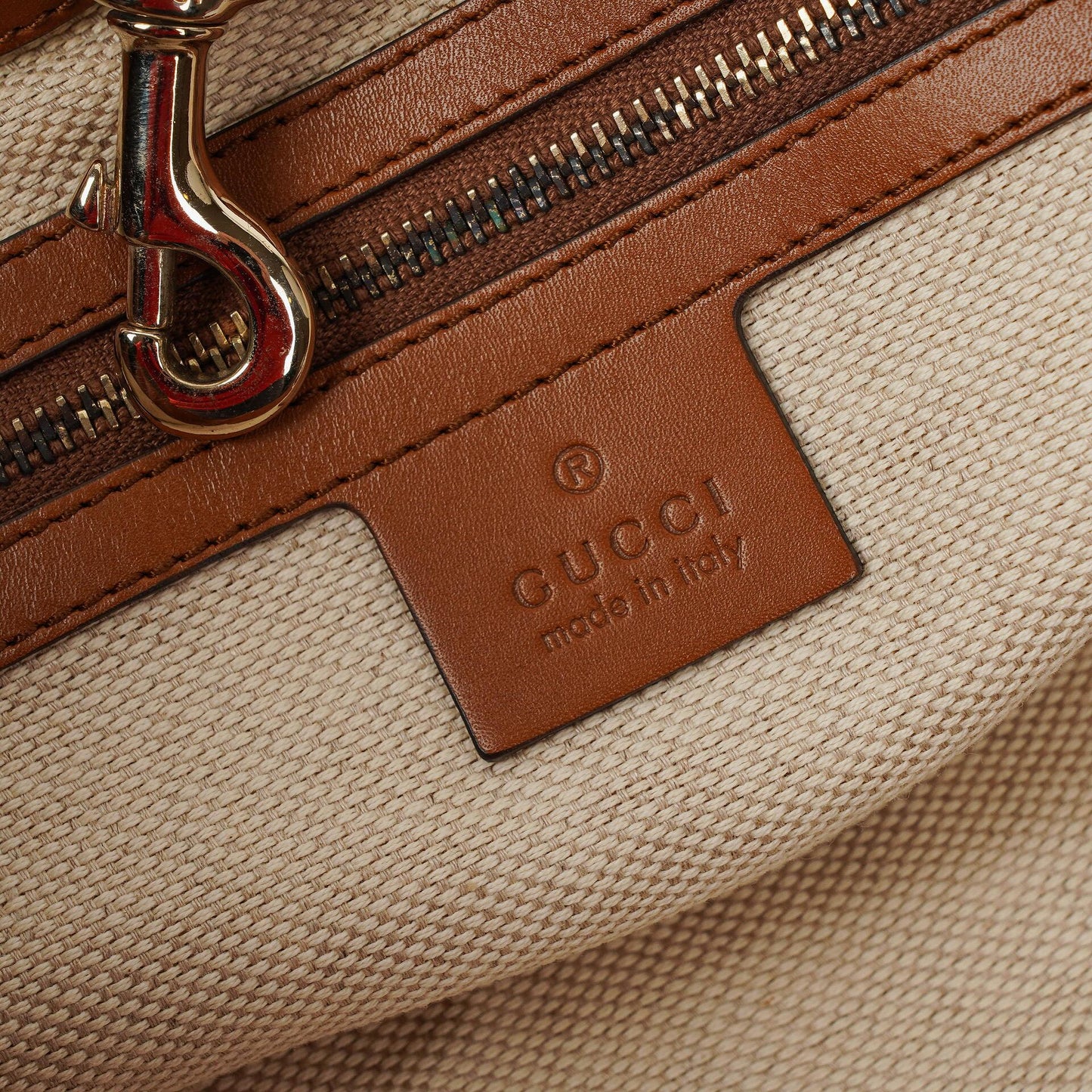 Gucci Medium Brick Lane Brown Monogram Tote Bag