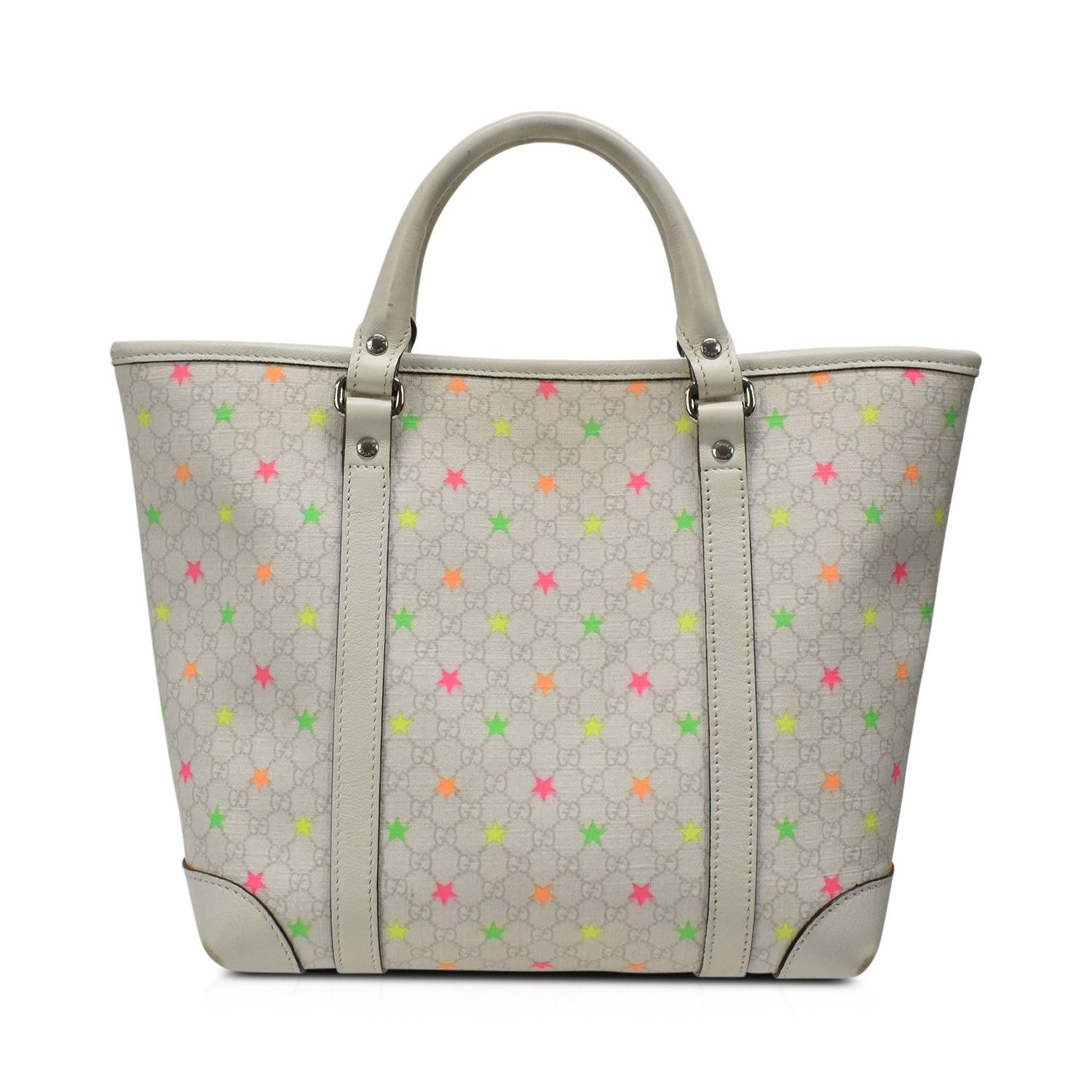 Gucci Lou Leather Canvas Tote