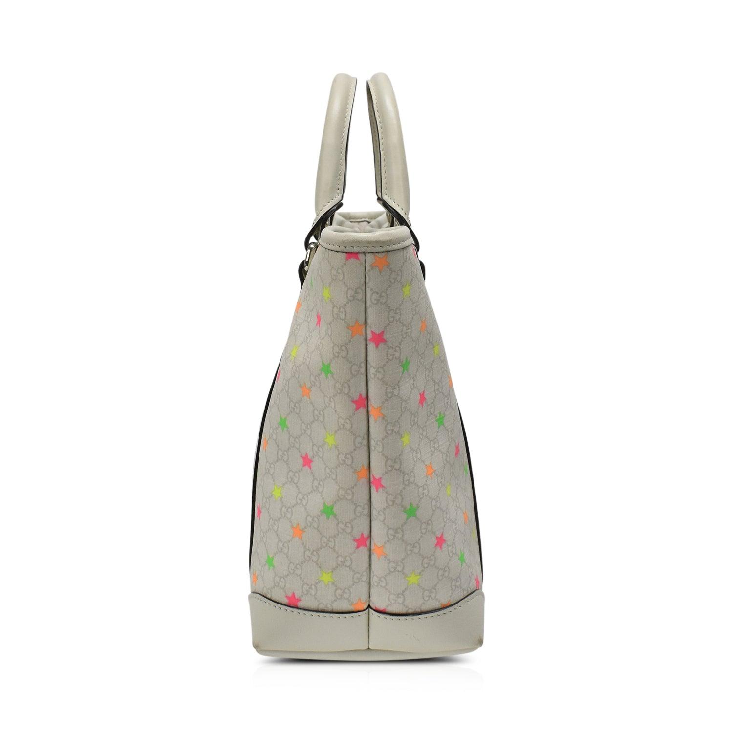 Gucci Lou Leather Canvas Tote