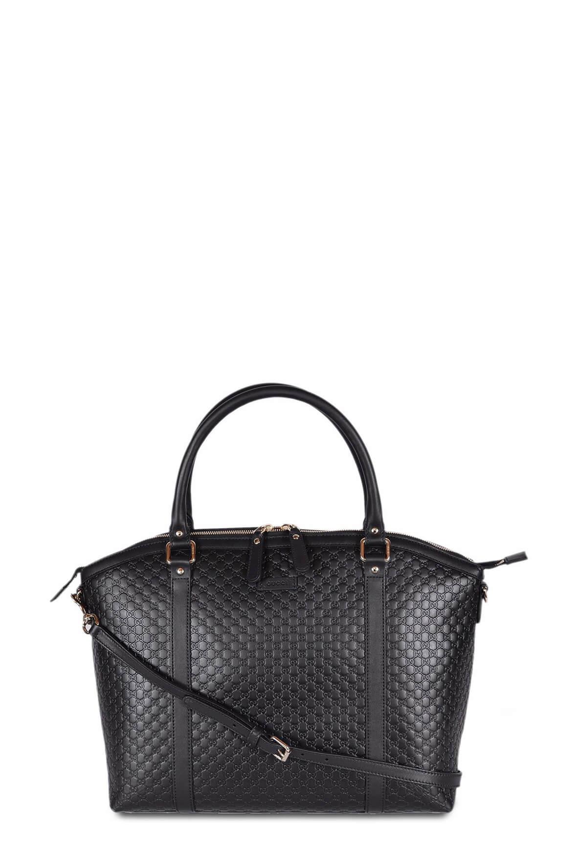 Gucci Guccissima Black Canvas Tote