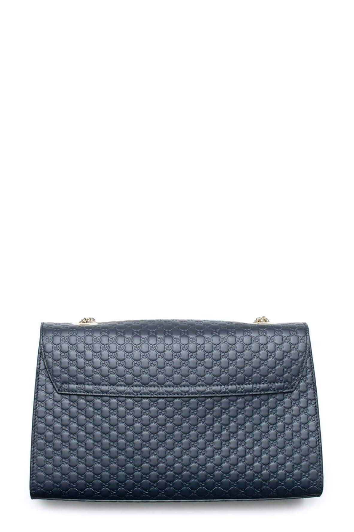 Gucci Guccissima Navy Leather Shoulder Bag Style 1