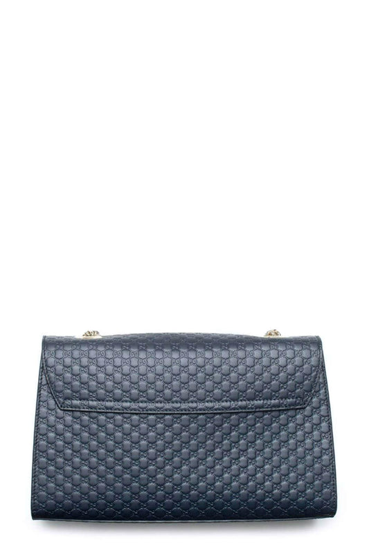Gucci Guccissima Navy Leather Shoulder Bag Style 1