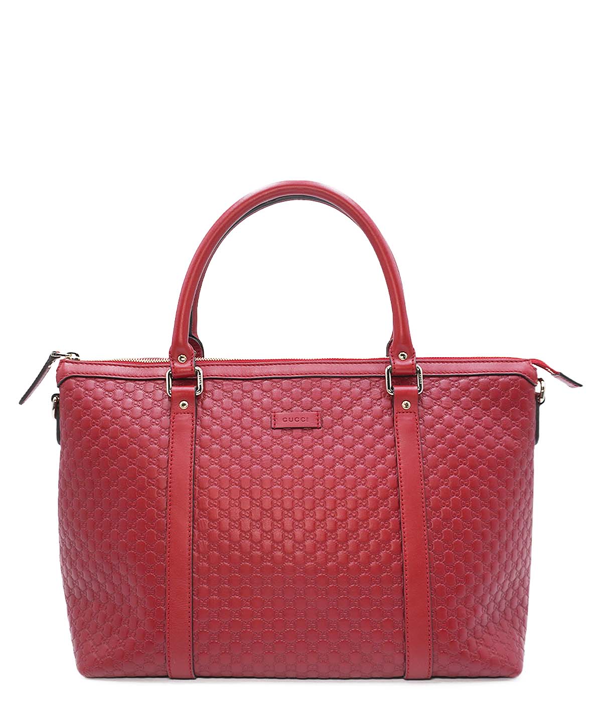 Gucci Guccissima Red Leather Tote Style 1
