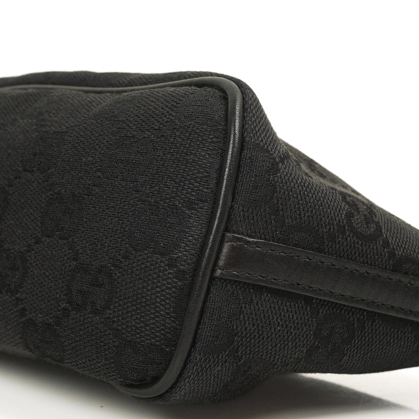 Gucci Mini Baguette Black GG Monogram Pochette Boat