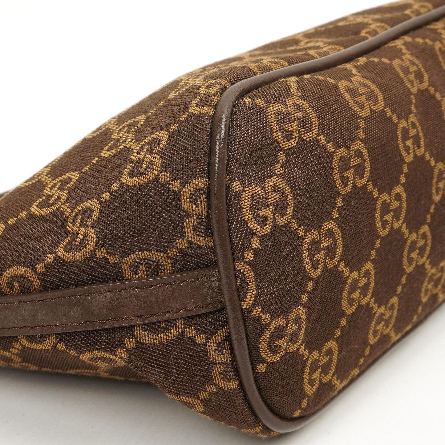 Gucci Mini Baguette GG Monogram Pochette Boat Brown/Beige Bag
