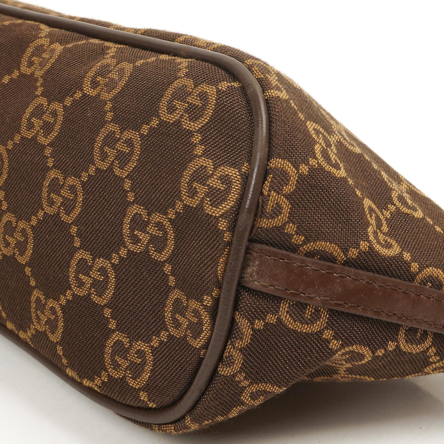 Gucci Mini Baguette GG Monogram Pochette Boat Brown/Beige Bag