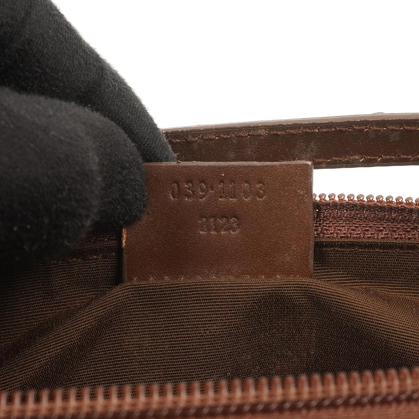 Gucci Mini Baguette GG Monogram Pochette Boat Brown/Beige Bag
