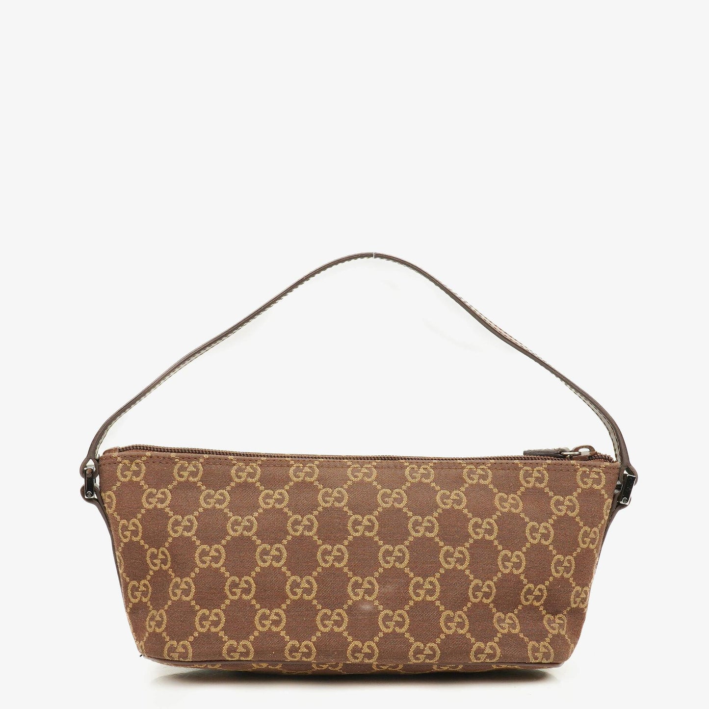 Gucci Mini Baguette Pochette Boat Beige/Brown GG Monogram Bag