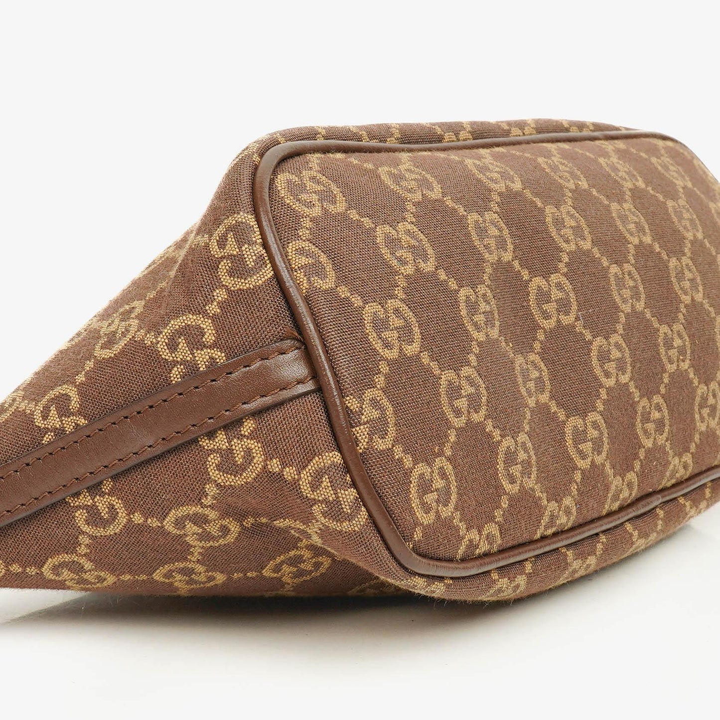 Gucci Mini Baguette Pochette Boat Beige/Brown GG Monogram Bag