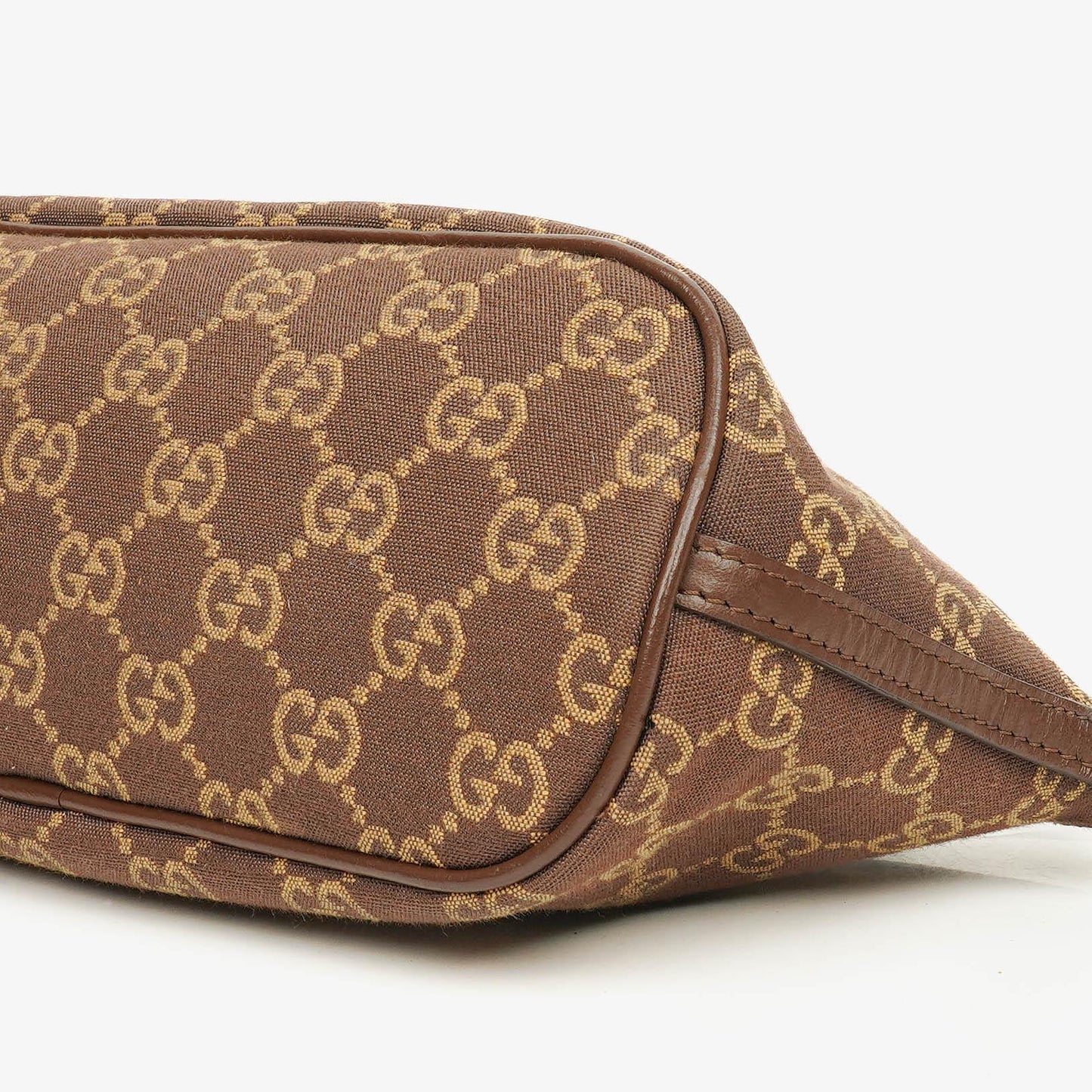 Gucci Mini Baguette Pochette Boat Beige/Brown GG Monogram Bag