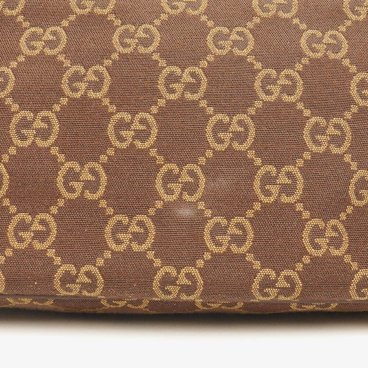 Gucci Mini Baguette Pochette Boat Beige/Brown GG Monogram Bag