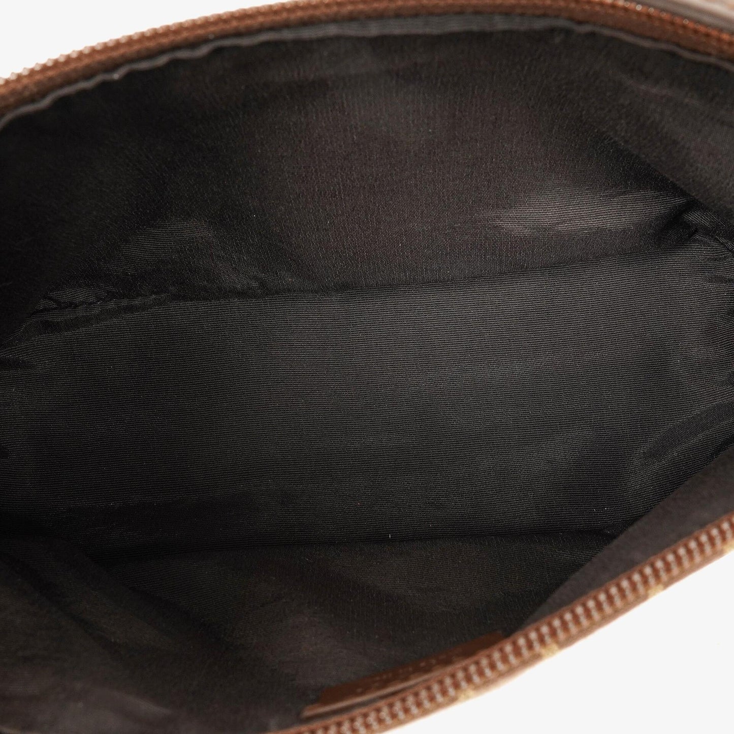 Gucci Mini Baguette Pochette Boat Beige/Brown GG Monogram Bag
