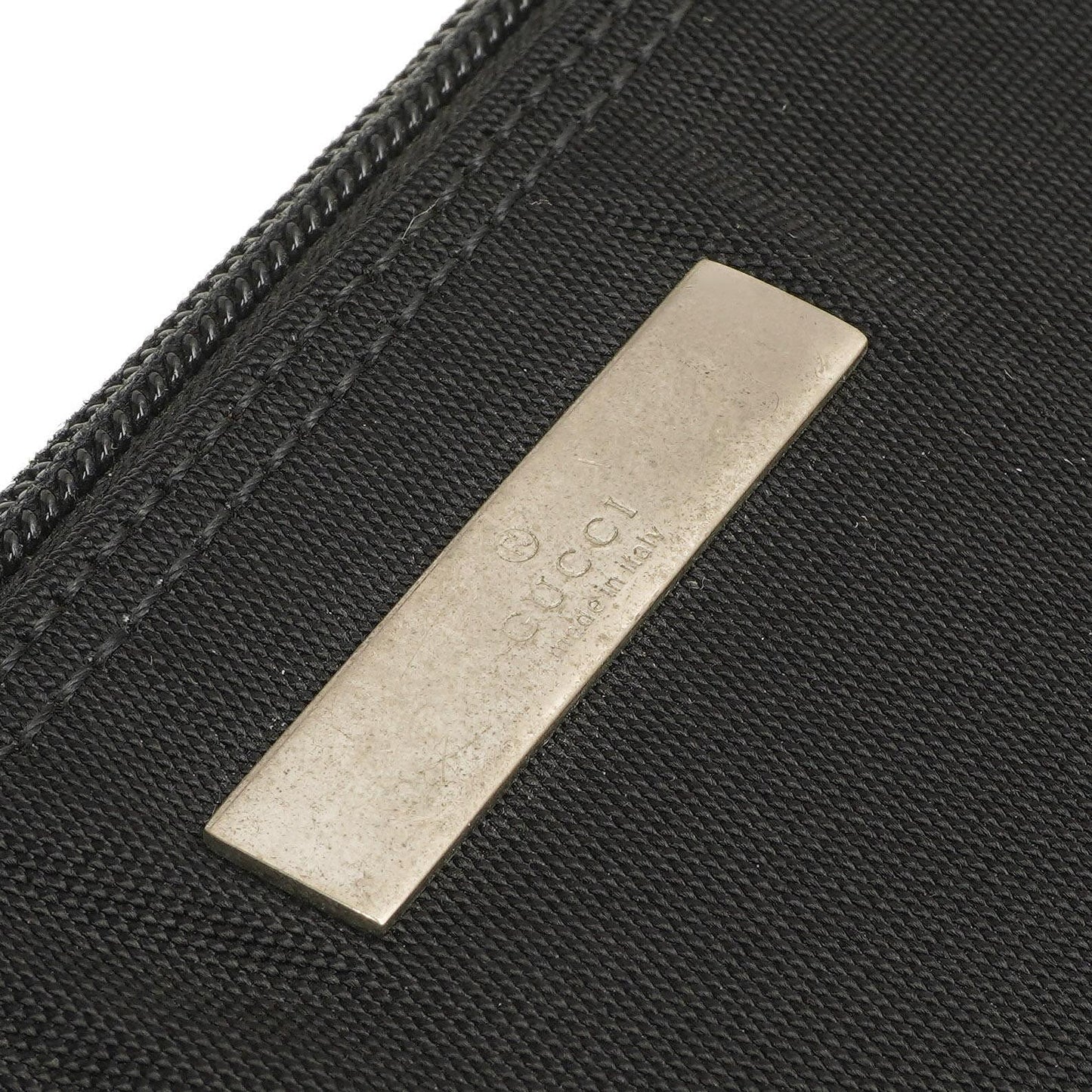 Gucci Mini Baguette Pochette Boat Black Canvas Bag