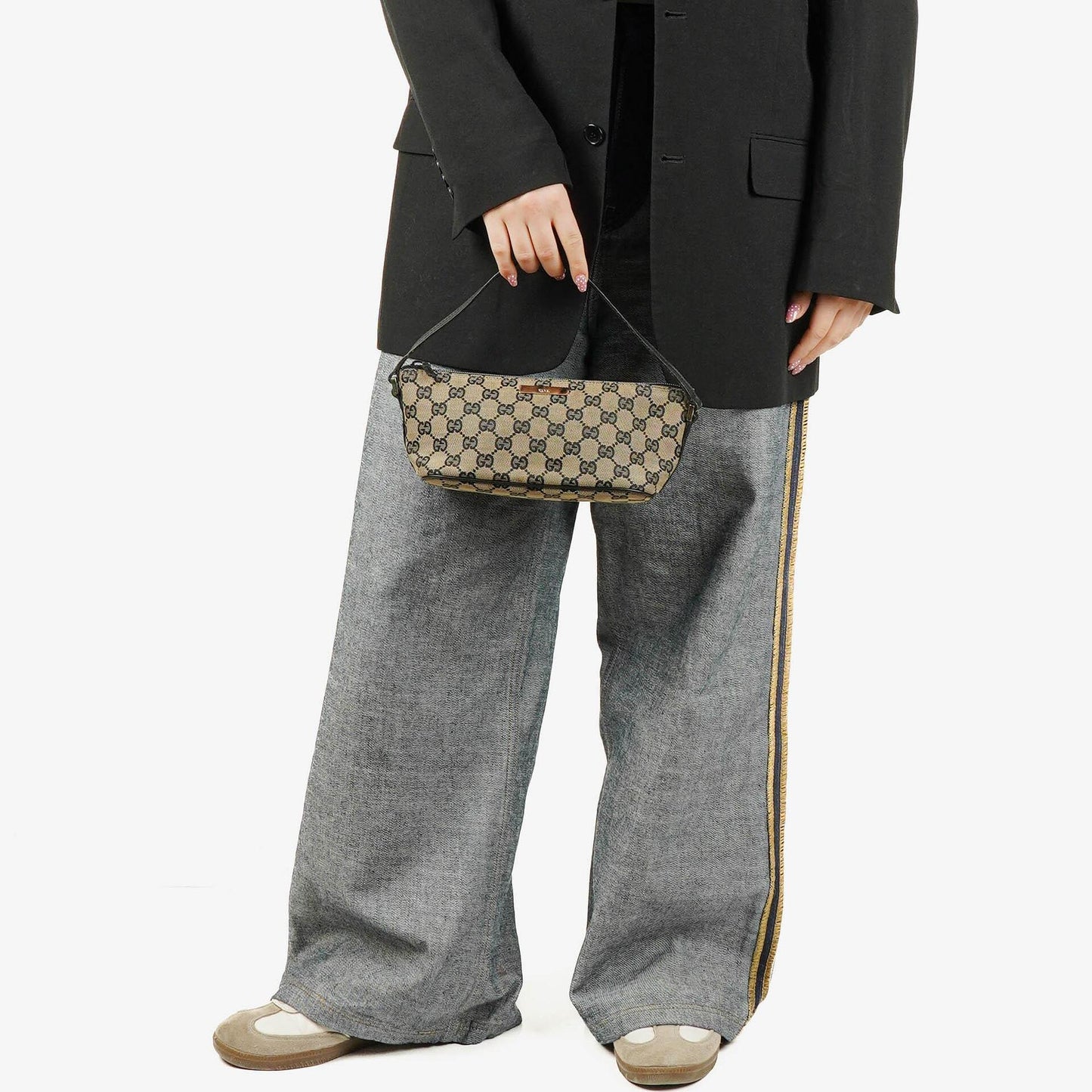 Gucci Mini Baguette Pochette Boat GG Monogram Bag