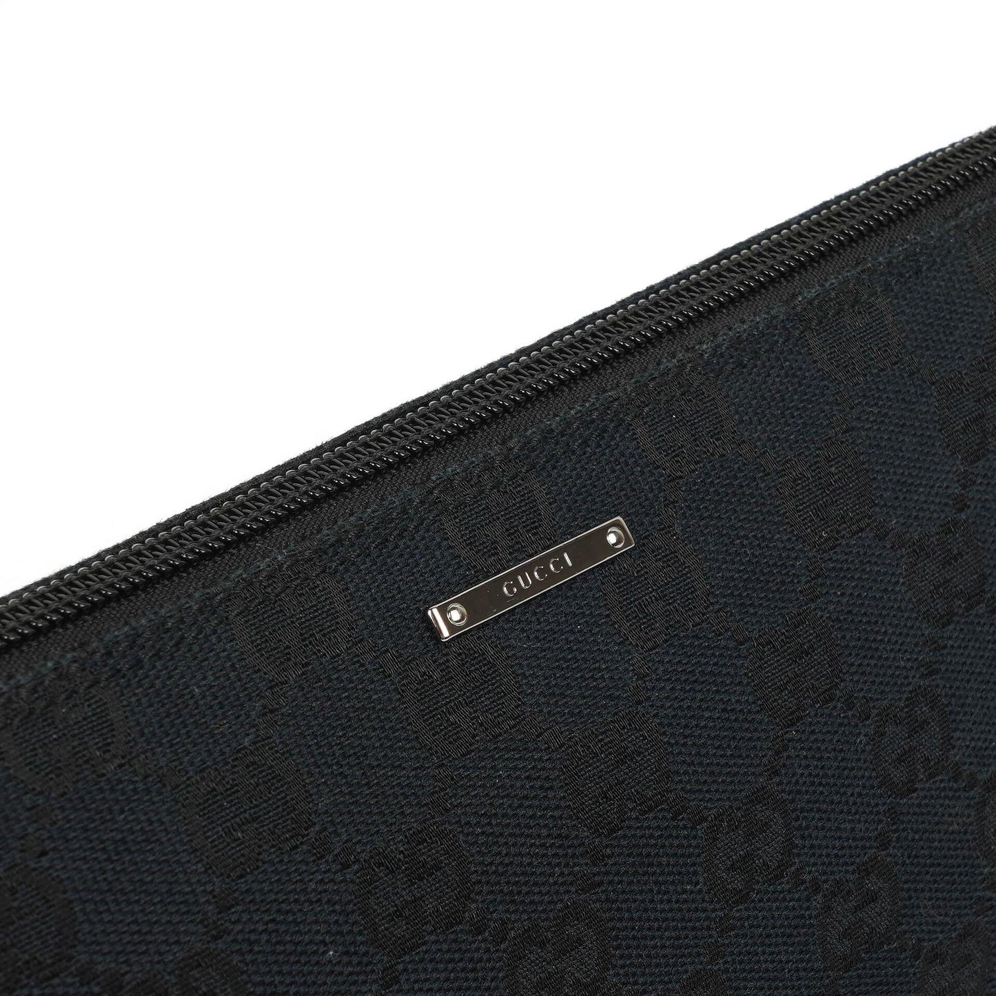 Gucci Mini Baguette Pochette Boat Navy GG Monogram Bag