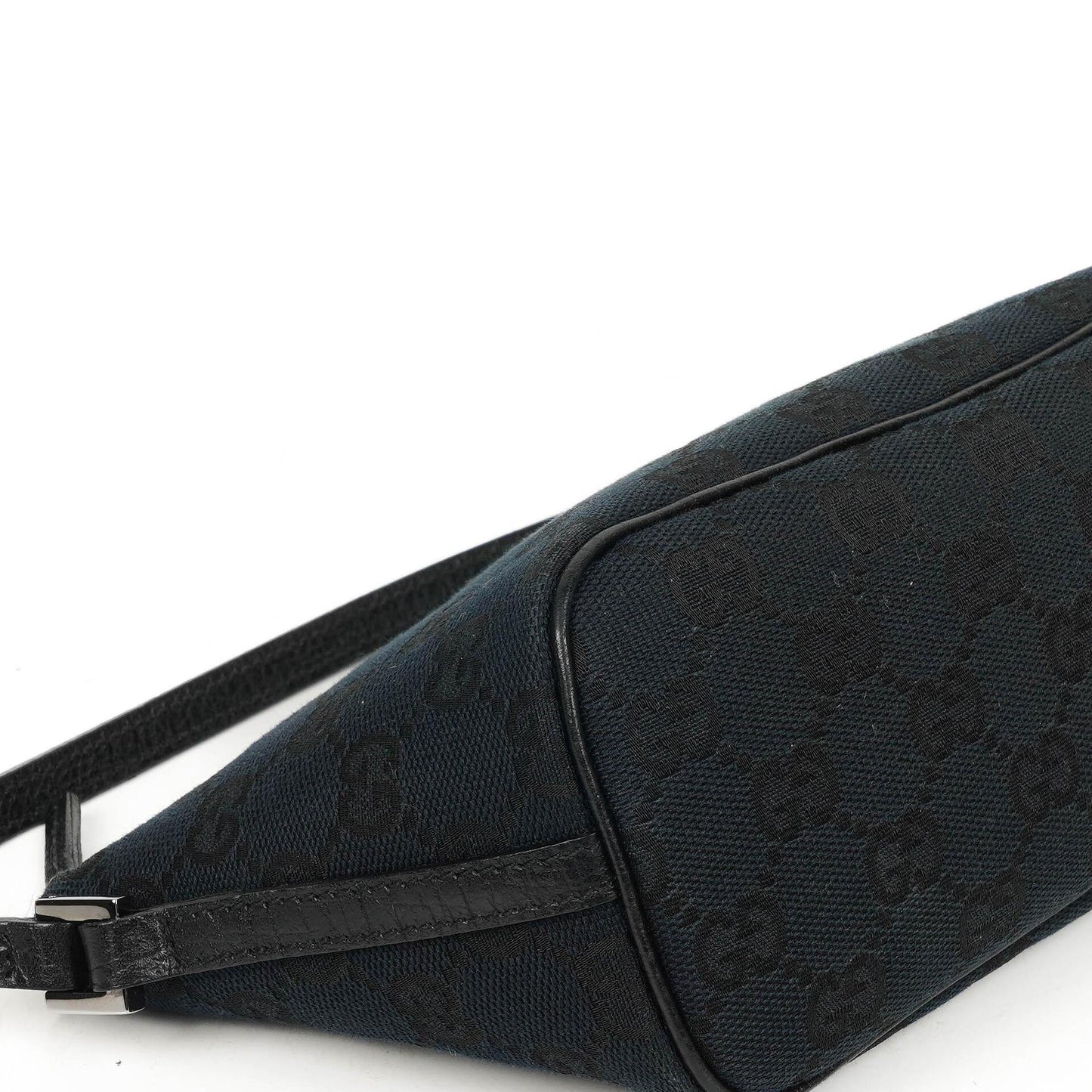 Gucci Mini Baguette Pochette Boat Navy GG Monogram Bag