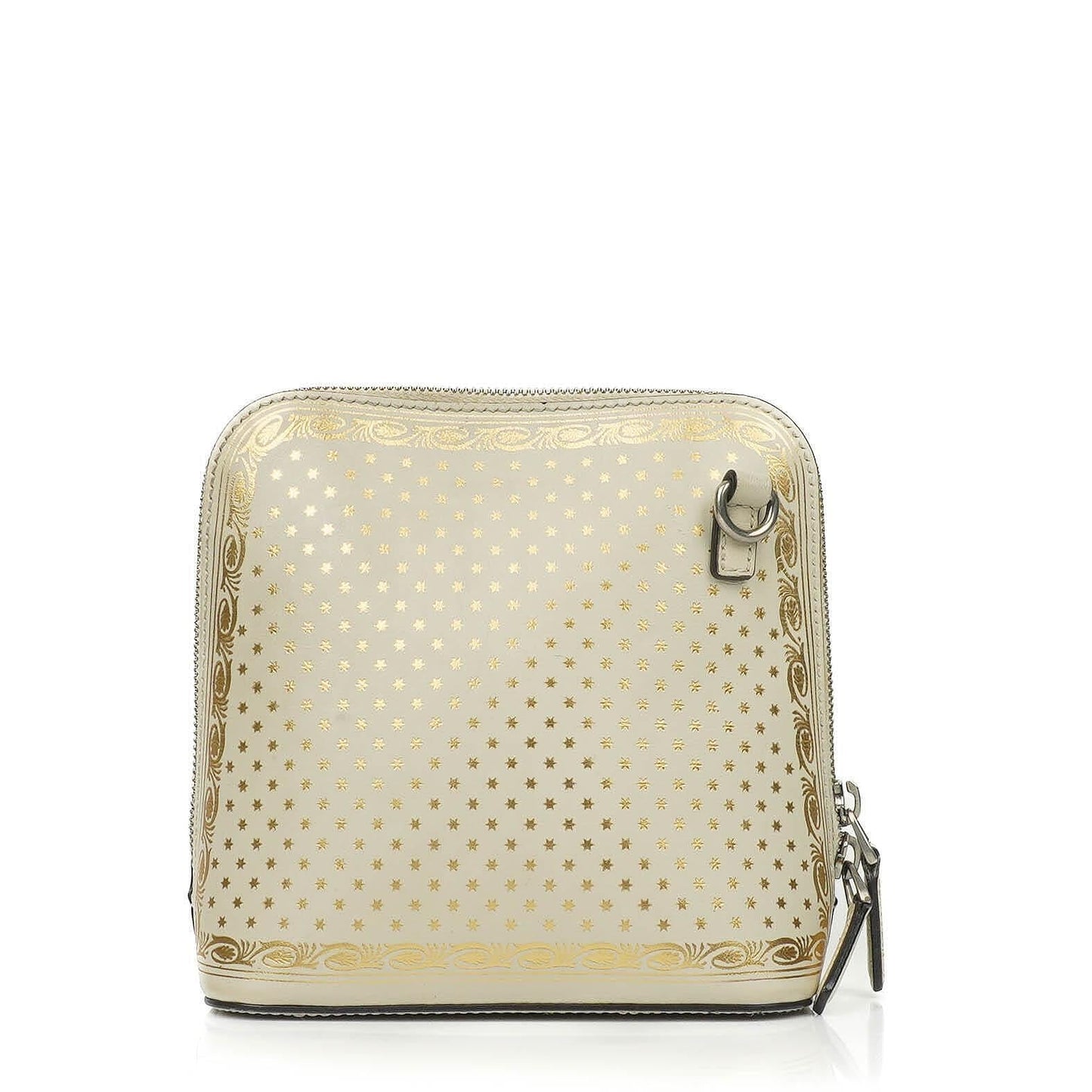 Gucci Mini Guccy Moon Steller Dome Crossbody Bag In White And Gold Calfskin