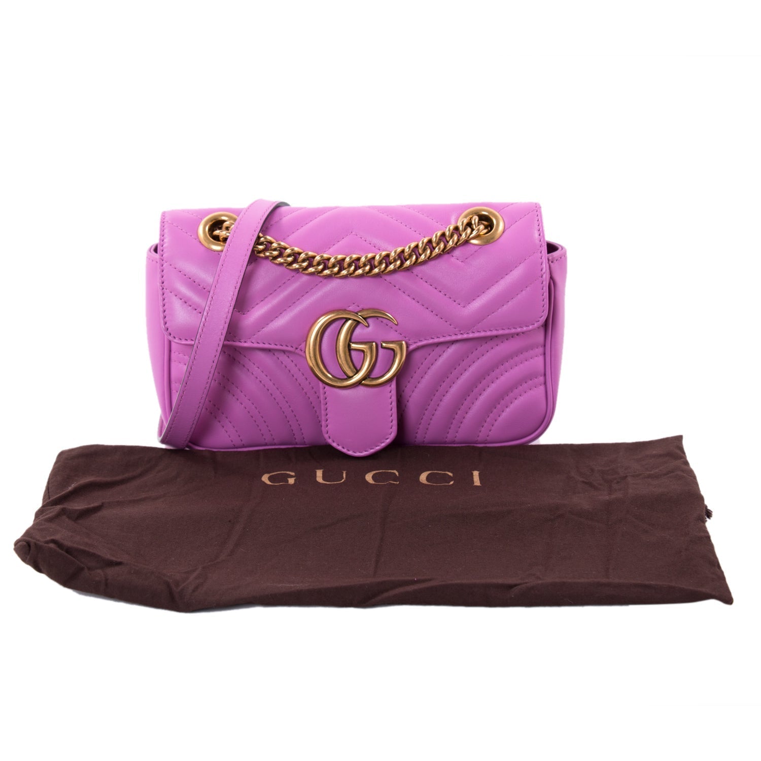 Gucci GG Marmont Leather Chain Shoulder Bag Style 21