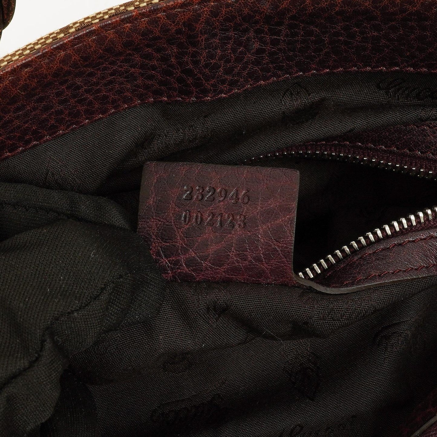 Gucci Monogram Bamboo Braided Handles Bag