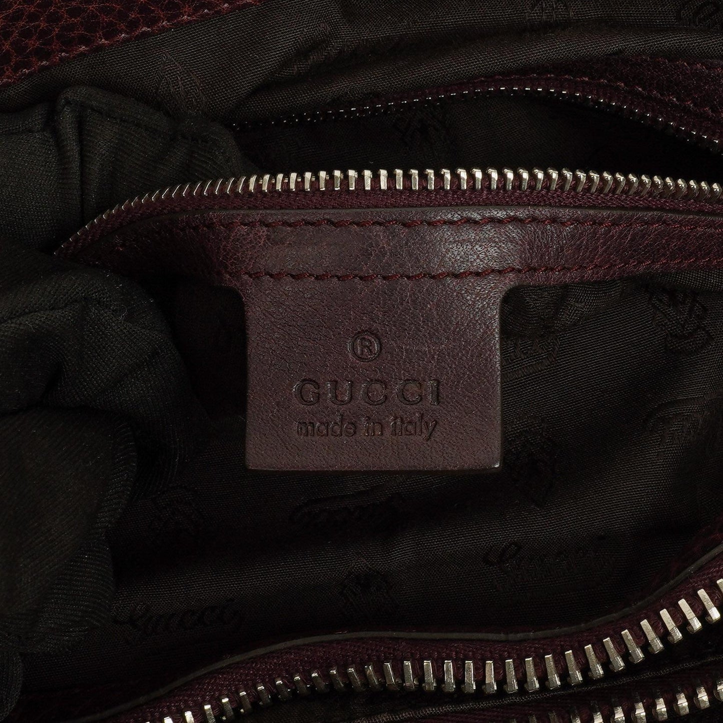 Gucci Monogram Bamboo Braided Handles Bag