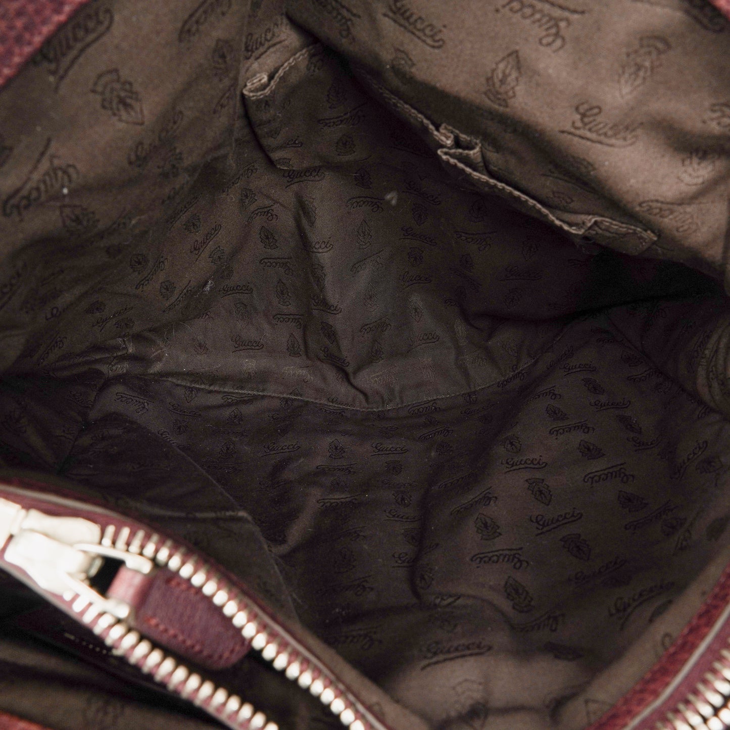 Gucci Monogram Bamboo Braided Handles Bag