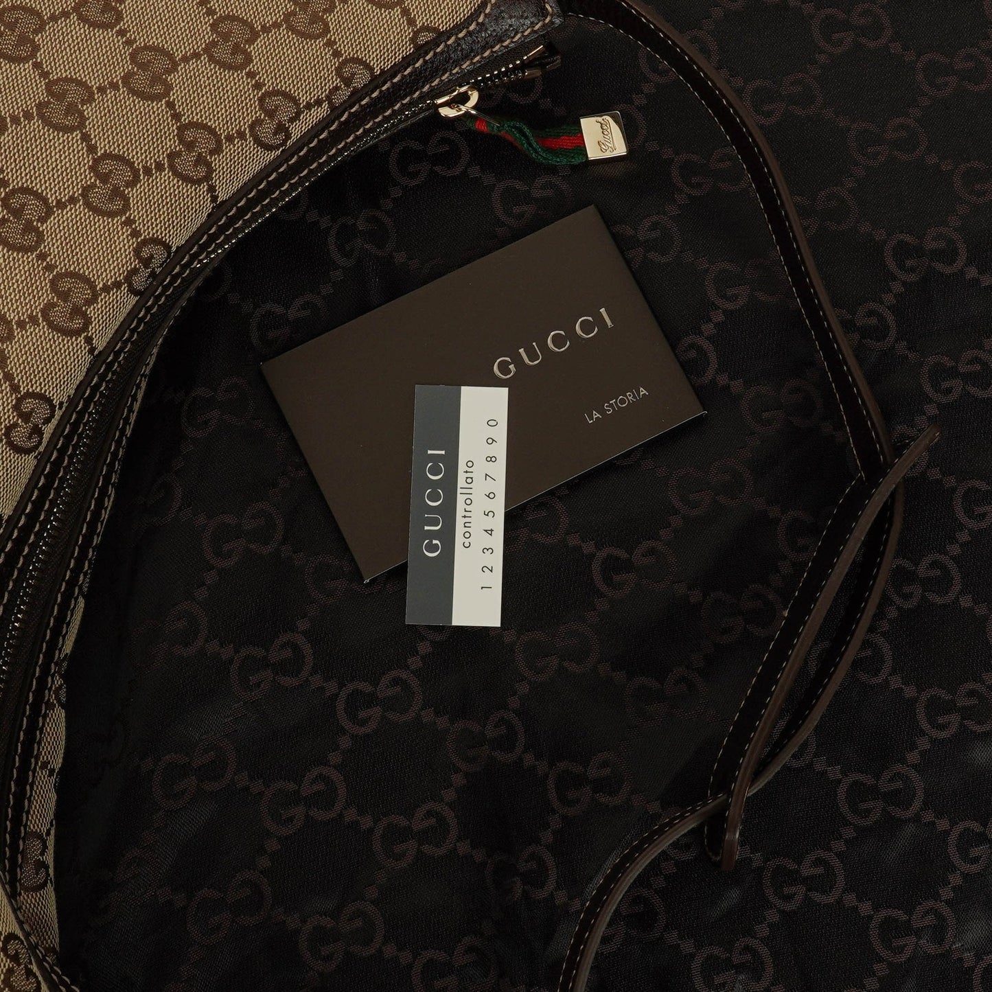 Gucci Monogram Canvas Hobo Bag