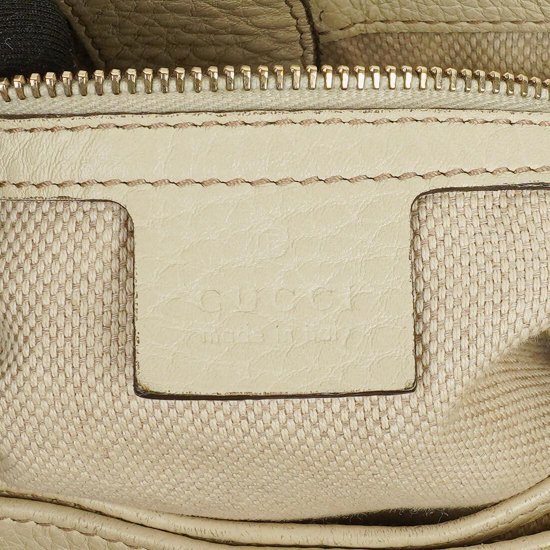 Gucci Monogram Canvas Ivory Diana Bamboo Top Handle Tote