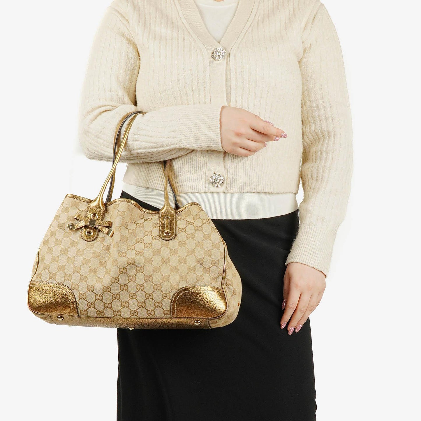 Gucci Monogram Princy Hobo Bag