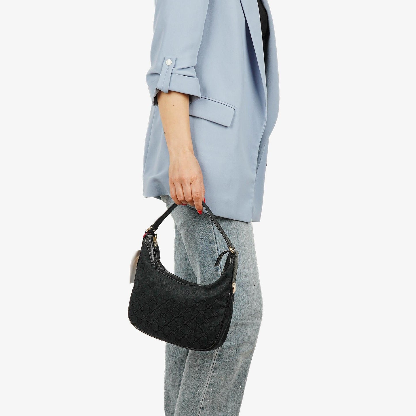 Gucci Navy GG Canvas Hobo Shoulder Bag