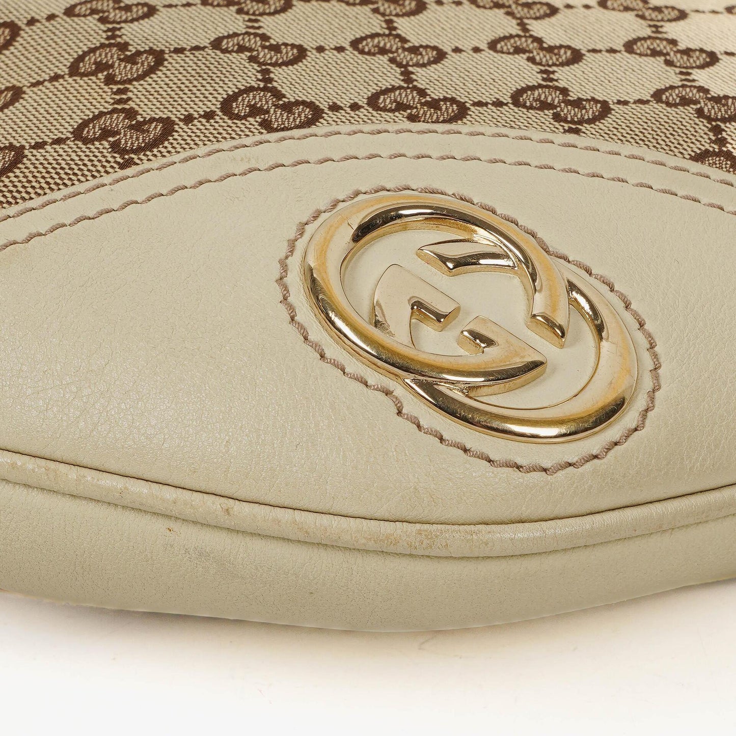 Gucci New Britt Half Moon Monogram Medium Hobo Bag