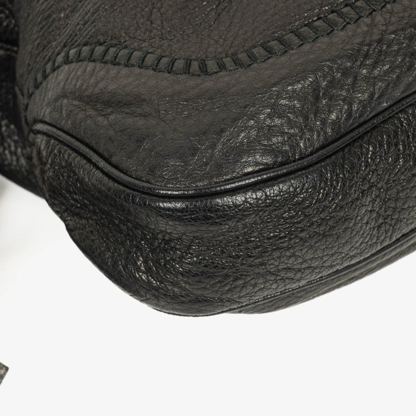 Gucci New Jackie Black Pebbled Leather Bag