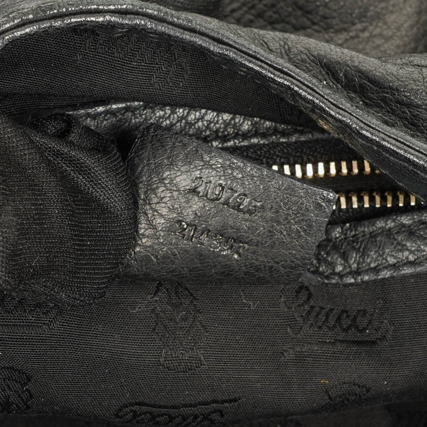 Gucci New Jackie Black Pebbled Leather Bag