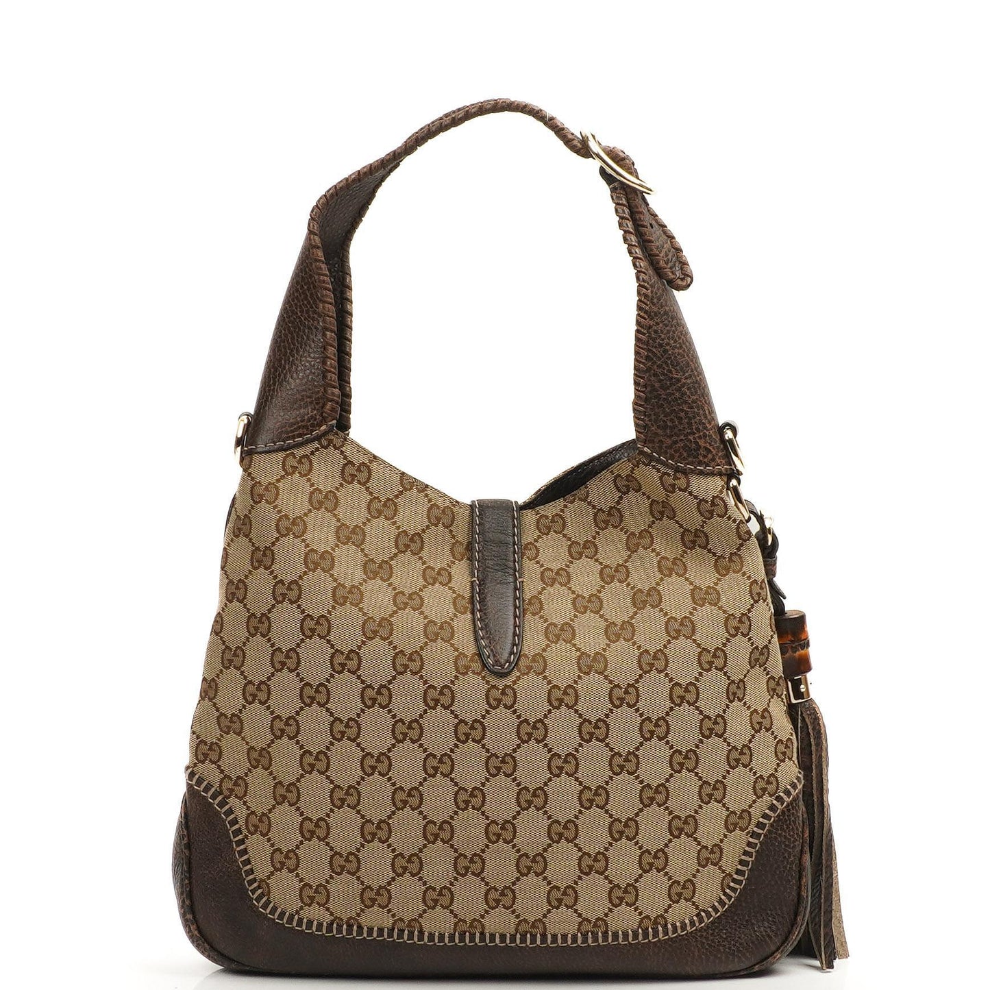 Gucci New Jackie Medium Hobo Bag Brown GG Monogram
