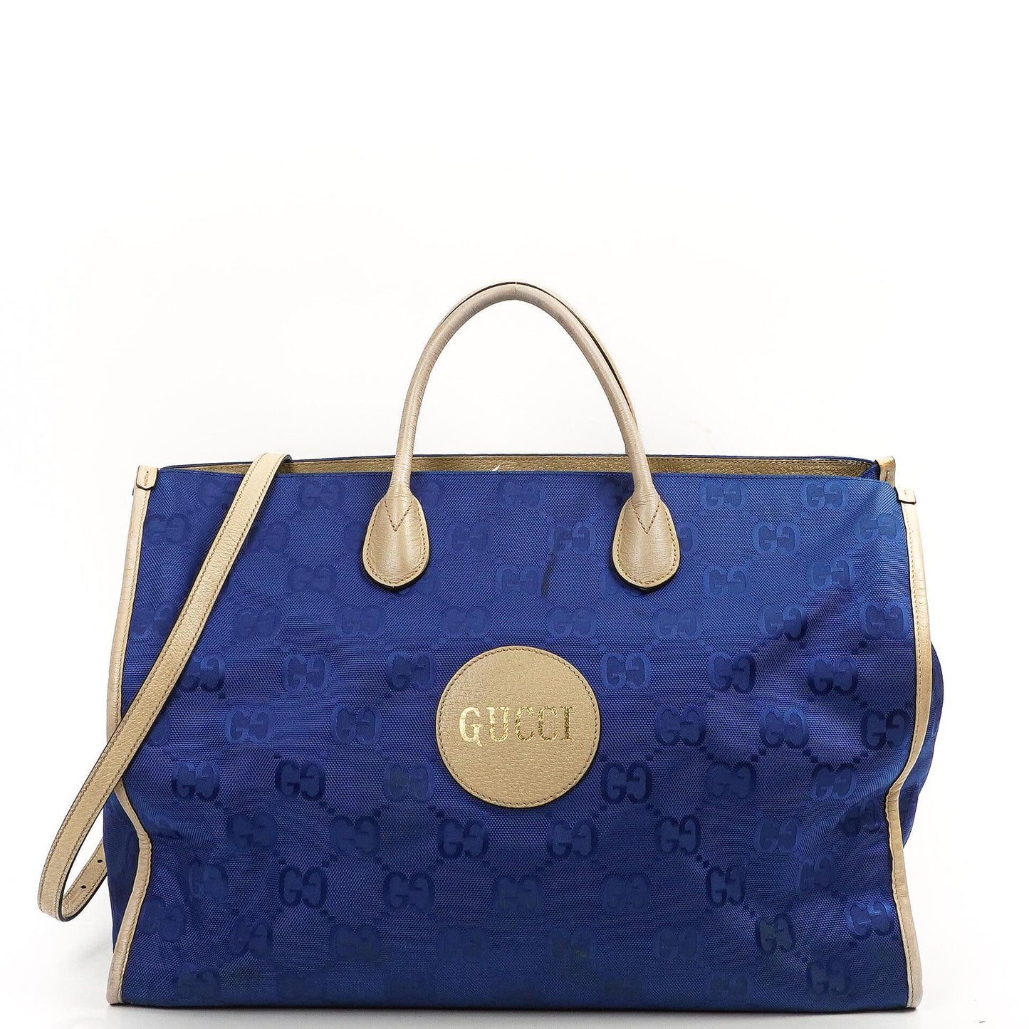 Gucci Off The Grid Tote Bag Orient Blue GG Econyl Nylon Monogram Large
