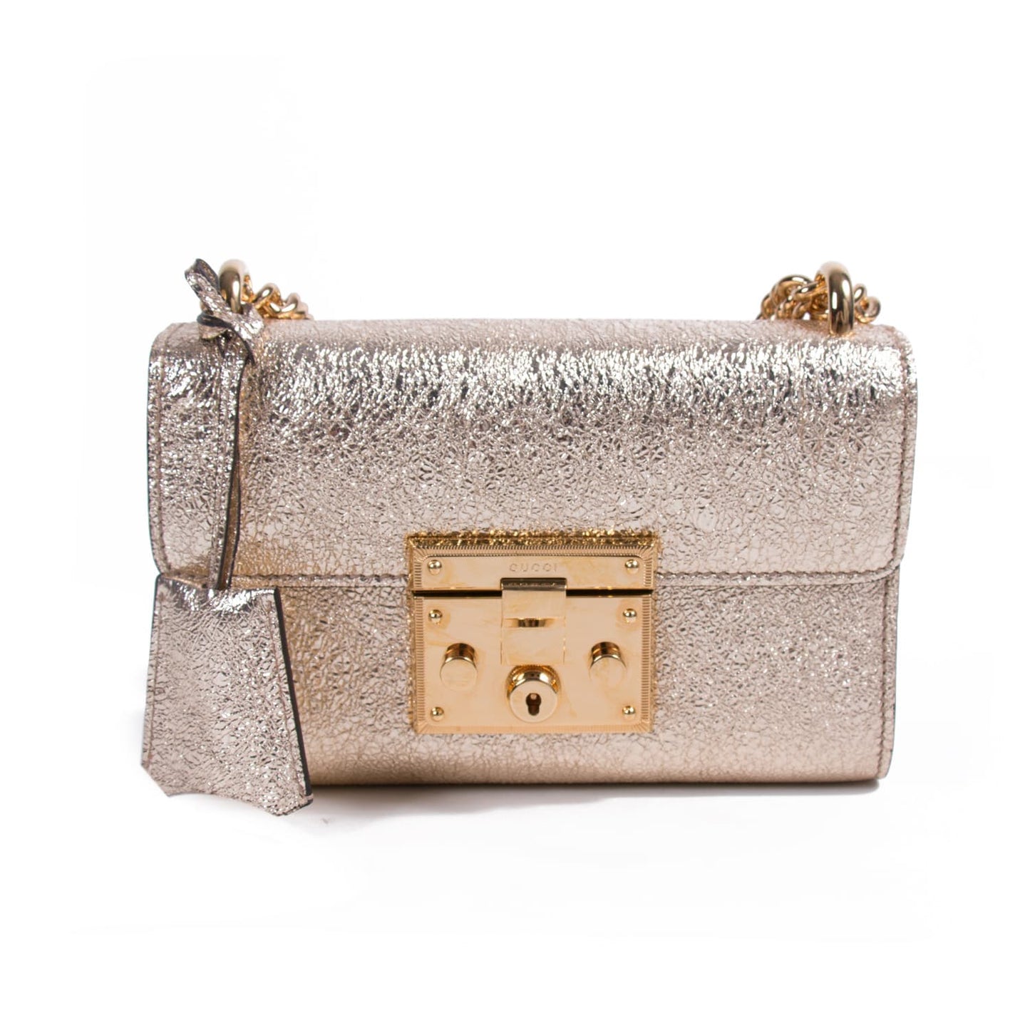 Gucci Padlock Leather Metallic Shoulder Bag Style 2