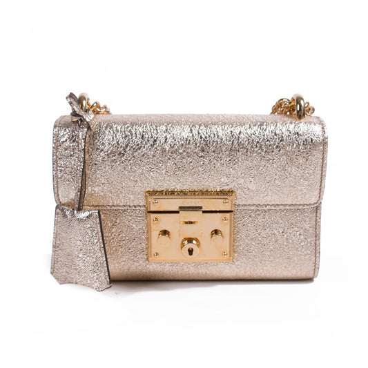 Gucci Padlock Leather Metallic Shoulder Bag Style 2