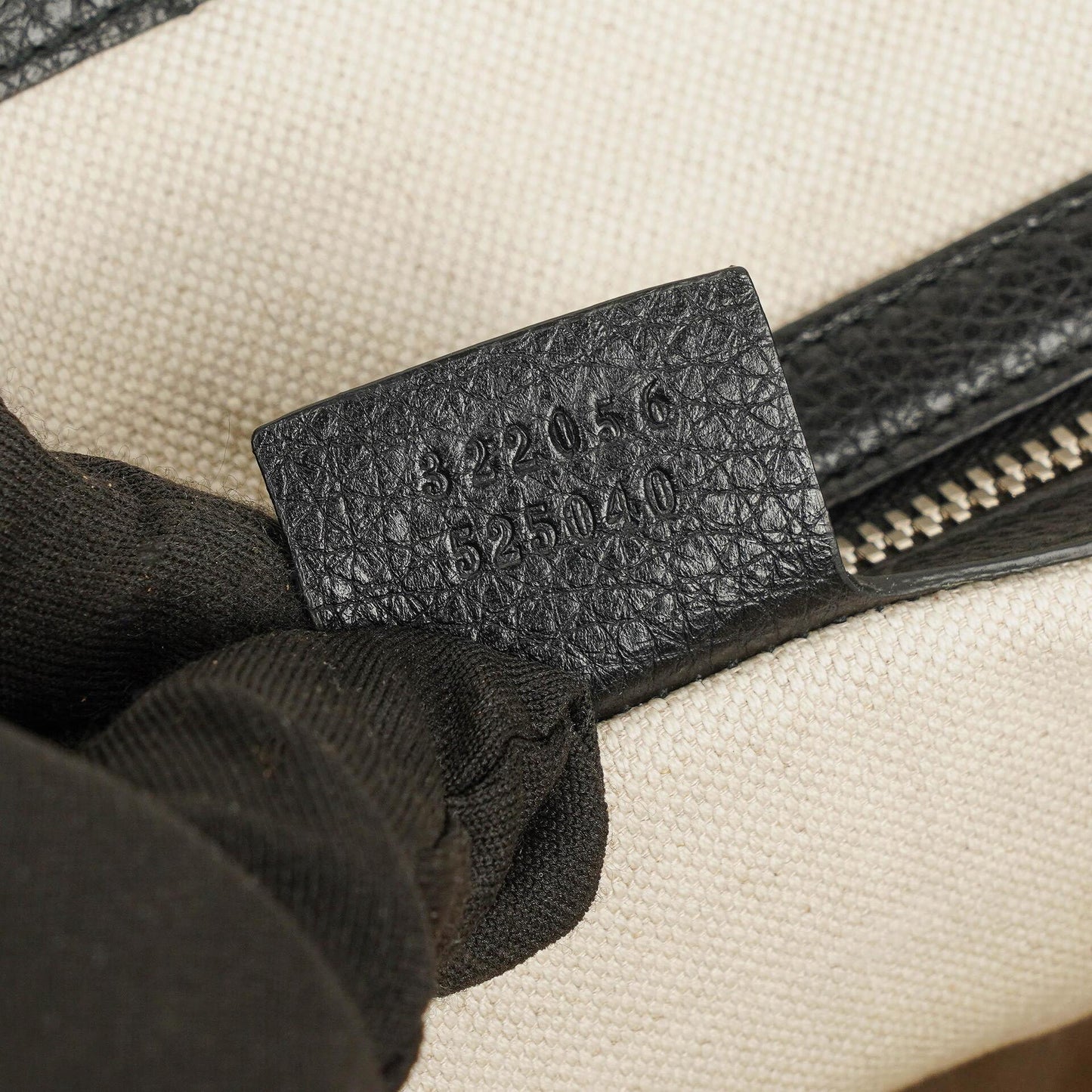 Gucci Pebbled Black Leather Messenger Bag