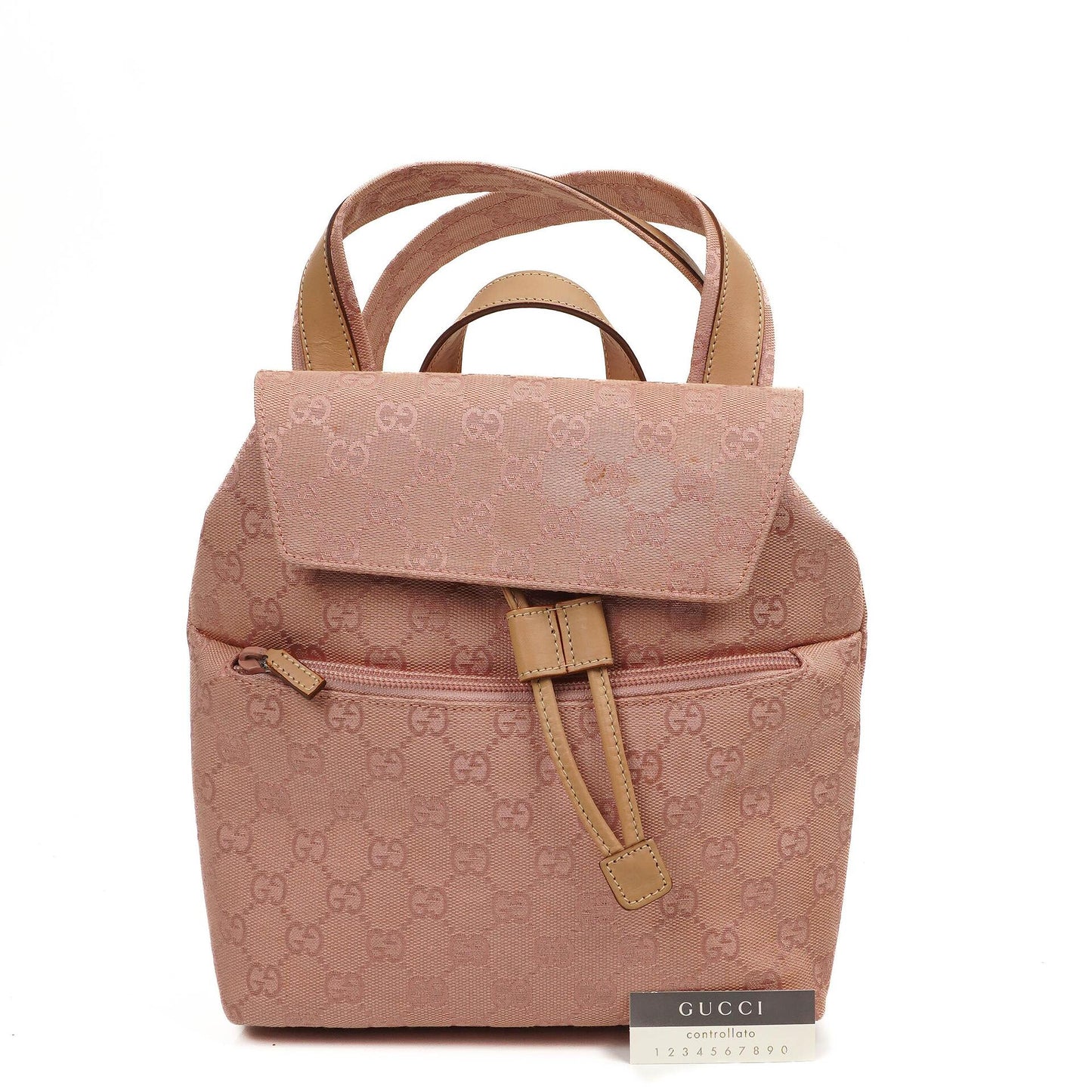 Gucci Pink GG Canvas Monogram Backpack