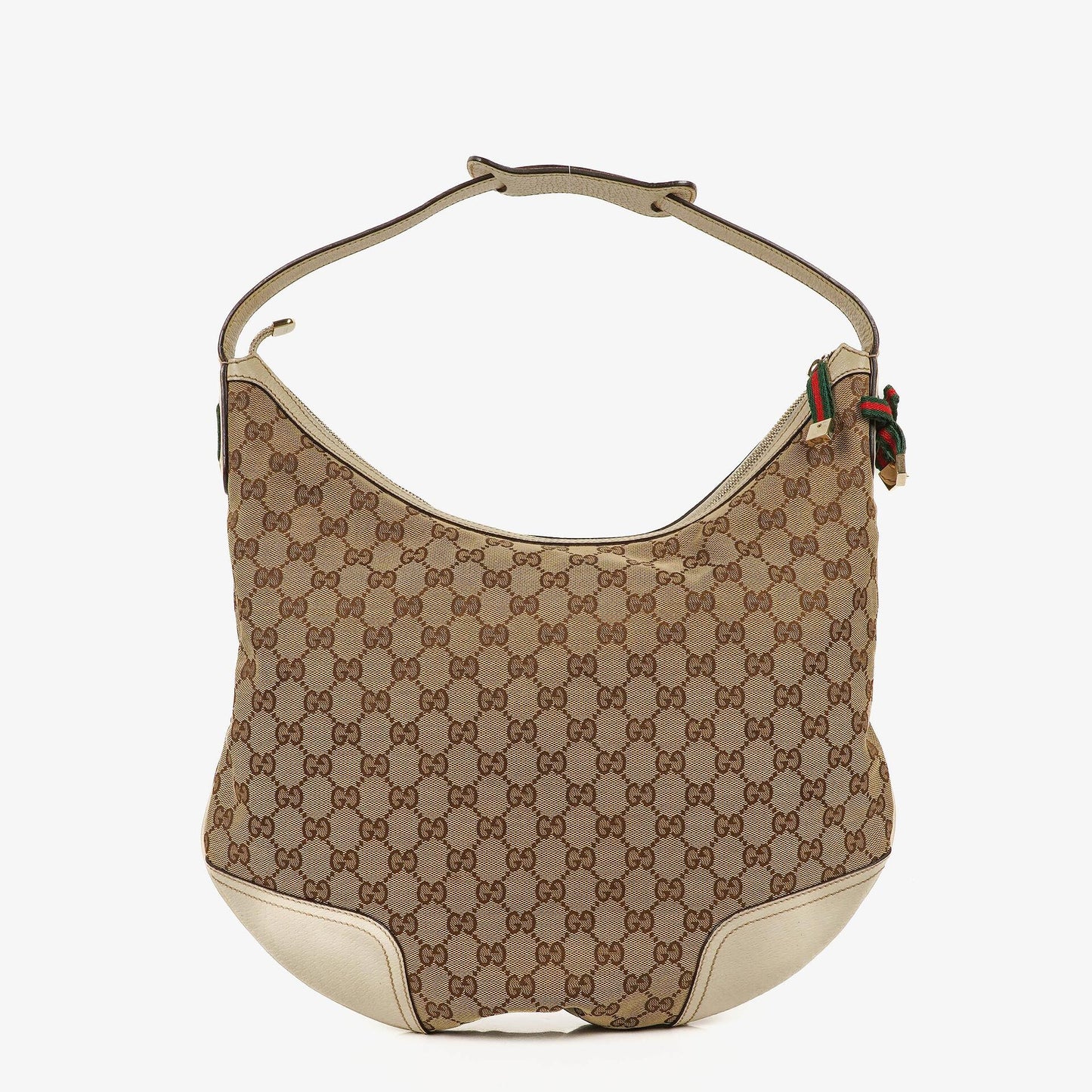 Gucci Princy Beige/Ebony GG Fabric Hobo Bag