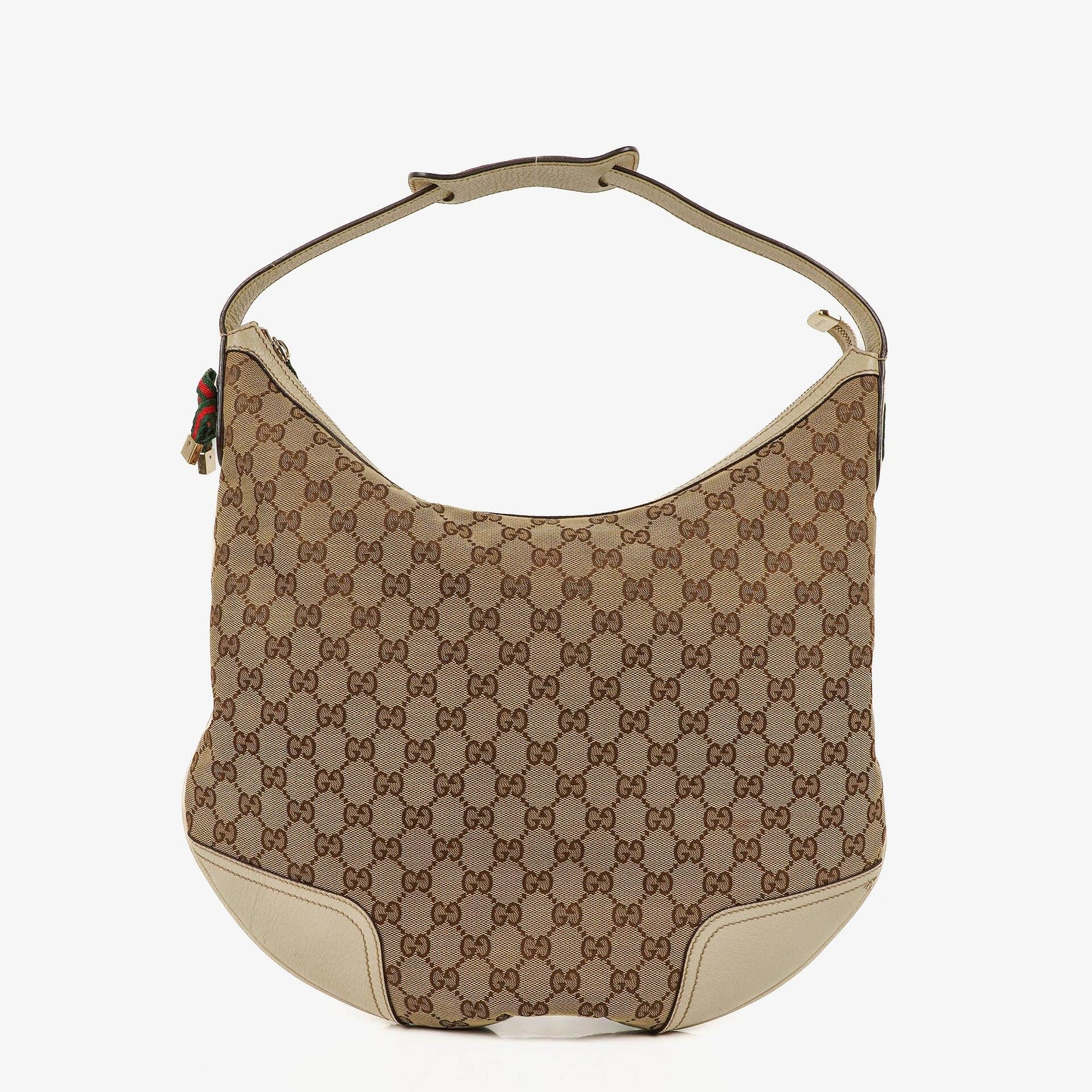 Gucci Princy Beige/Ebony GG Fabric Hobo Bag