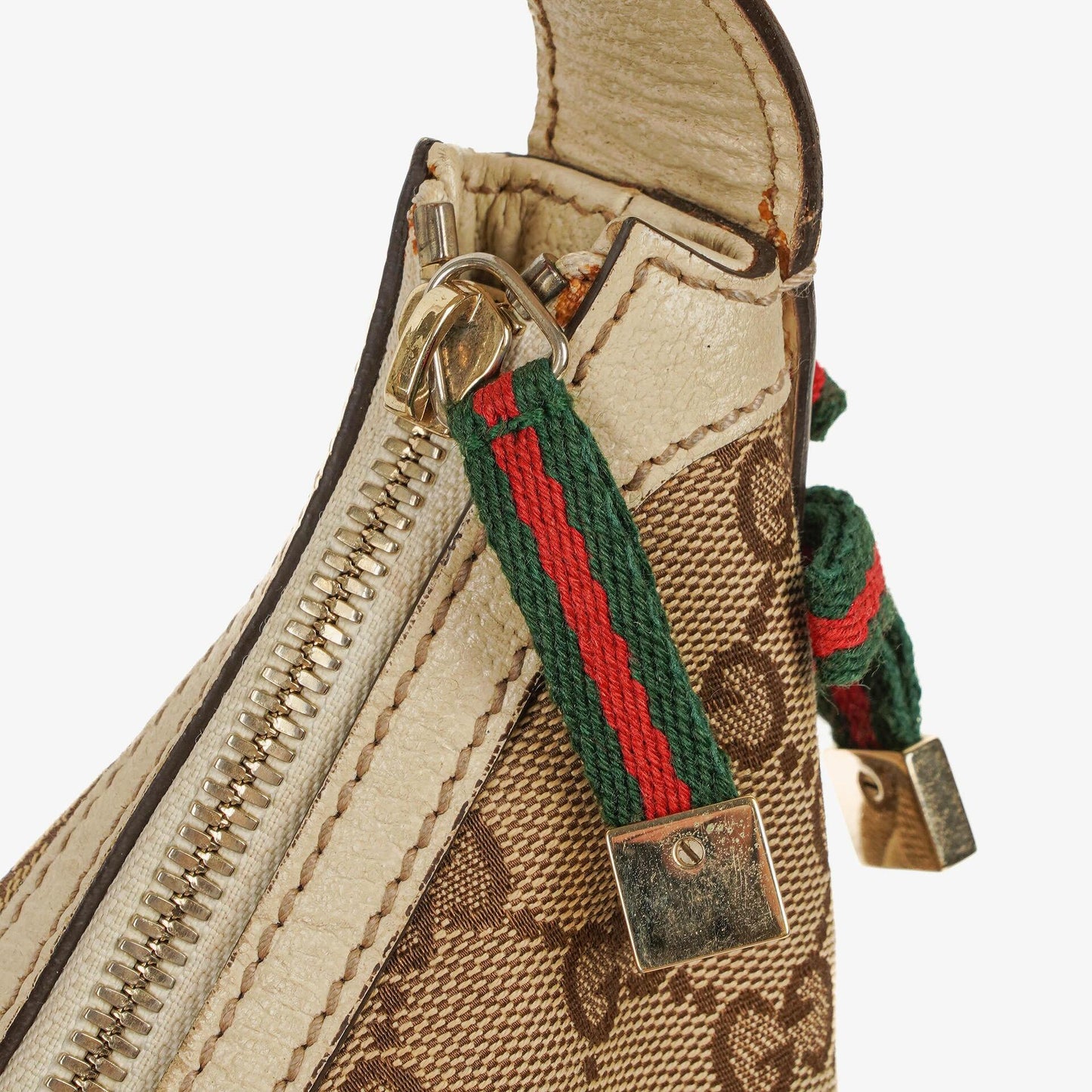 Gucci Princy Beige/Ebony GG Fabric Hobo Bag