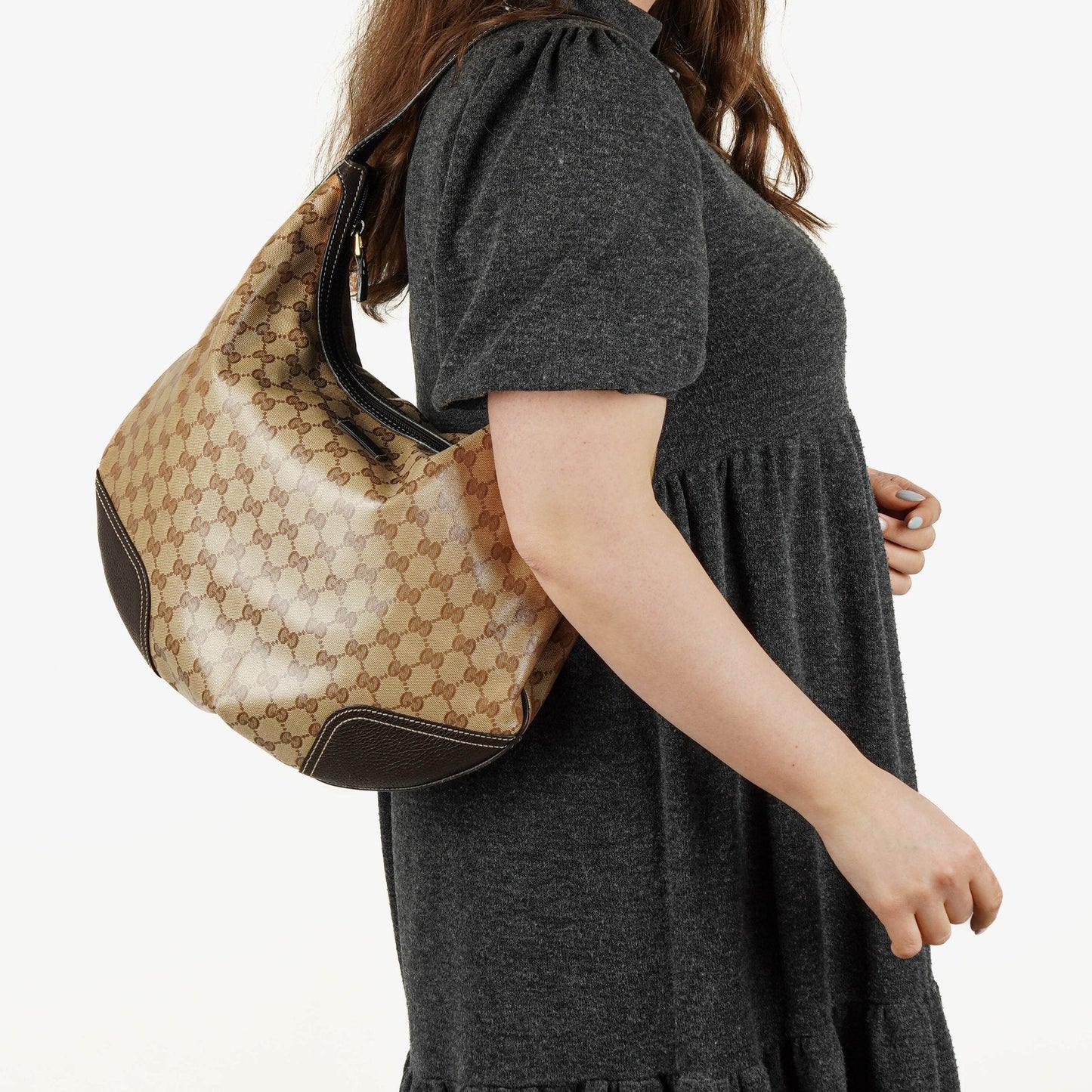 Gucci Princy GG Crystal Coated Canvas Hobo Bag